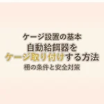 ケージ設置の基本自動給餌器をケージ取り付けする方法柵の条件と安全対策