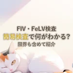 FIV・FeLV検査簡易検査で何がわかる?限界も含めて紹介